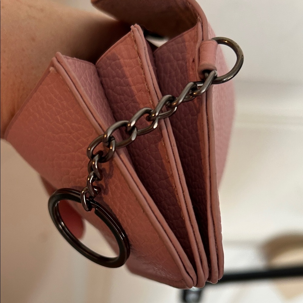 Pink Leather Card Holder - Picture 4 of 5